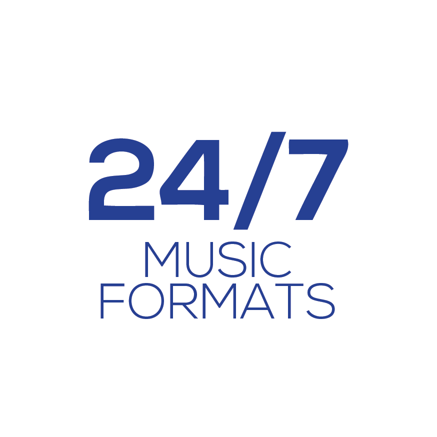 24/7 Music Formats